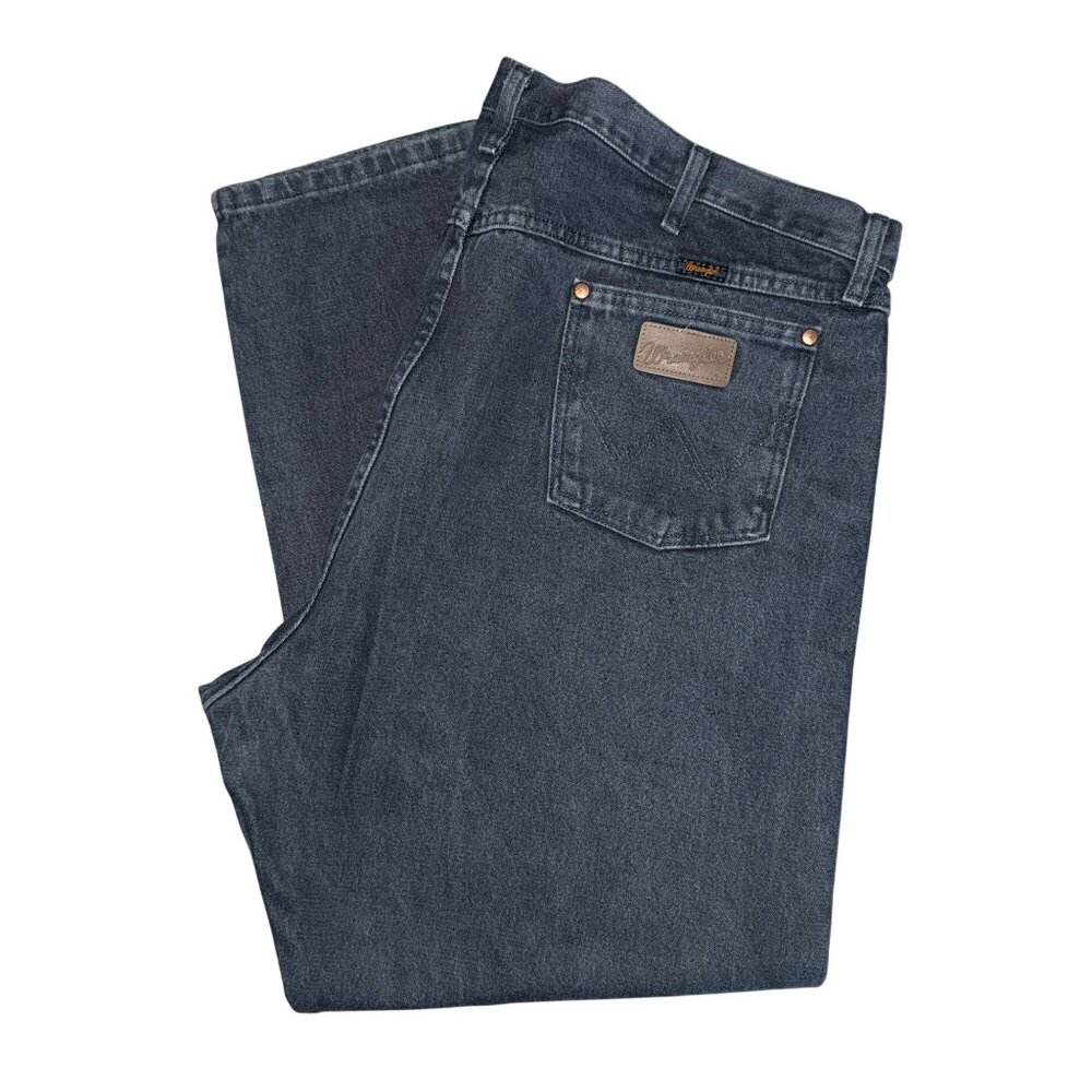 Wrangler 13MWZCG Mens Jeans 46 29 Straight Leg Gray Denim Logo Western Cowboy